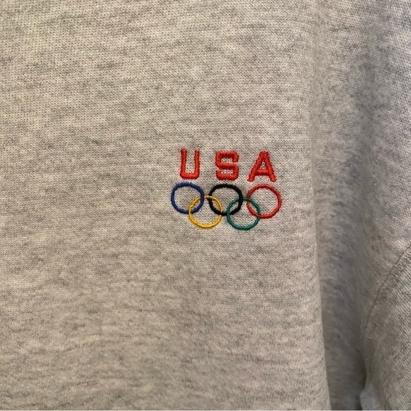 USA Embroidery Light Gray Sweatshirt-Unisex-Fit like size Small - Picture 4 of 5
